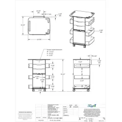 TrippNT MRI Core DX Non-Ferrous Laboratory Cart for Diagnostic and Radiology Labs, 7 of 7