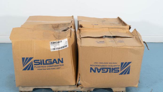 Silgan Plastics 2 oz. White Plastic Laboratory Bottles – 4 Boxes-cover