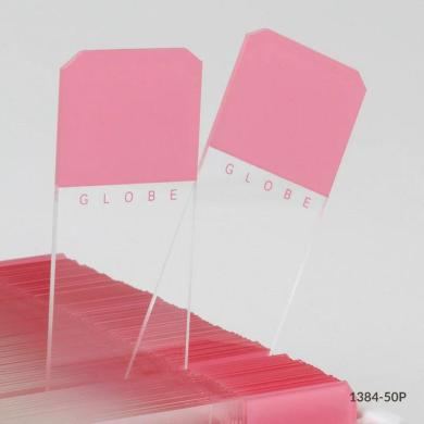 Globe Scientific Diamond® White Optical Glass Color-Coded Microscope Slides with Clipped Corners 1384-50W-cover