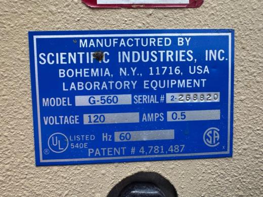 Scientific Industries Vortex Genie 2 G-560 Benchtop Laboratory Vortex Mixer-cover