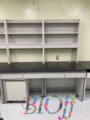 Oriental Side Laboratory Bench Table 5767 with Reagent Shelf, W180×D75×H80cm-cover