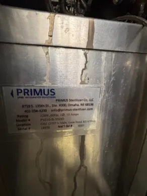 PRIMUS PSS10-B-SSDD Steam Sterilizer with Touchscreen Control and Stainless Steel Chamber