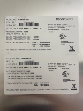 Fisherbrand ISOTEMP GTFBG49FSSA Double Door -80°C Ultra Low Temperature Laboratory Freezer-cover