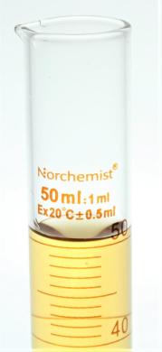 Norchemist GP-GC-0020 50 mL Borosilicate Glass Graduated Cylinder-cover