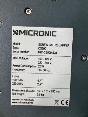 Micronic CS500 Screw Cap Recapper for Sample Tube Sealing-cover