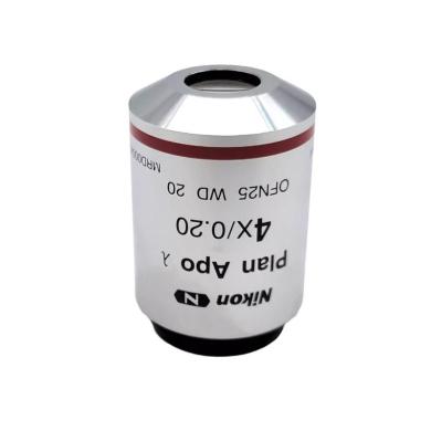 Nikon Plan Apo 4x Lambda CFI Eclipse Infinity Corrected Microscope Objective, M25-cover