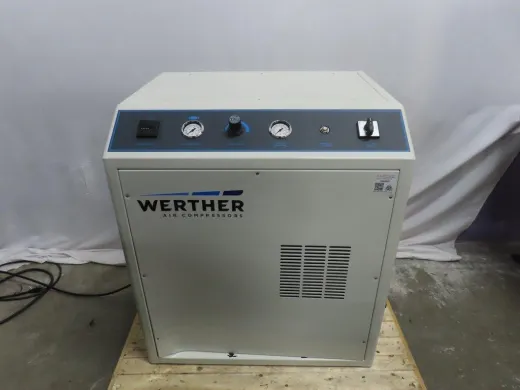 Werther 2/50/379D Industrial Air Compressor for Laboratory and Facility Use