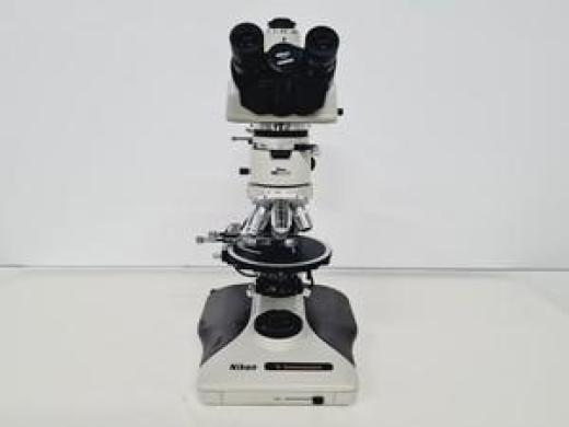 Nikon Optiphot-2 Microscope Lab w/ 4 x Objectives Japan M Plan, Fluor Lab-cover