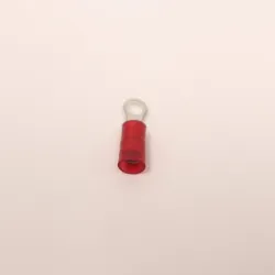 Panduit PN18-6RN-M Ring Terminal for 22-18 AWG Wire, Size #6 Stud, Red Nylon Insulated, Pack of 25, 4 of 5