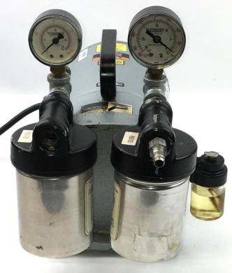 Gast 0323-G582EDX 1/3HP Rotary Vane Vacuum Pump with Gauges, 5 CFM-cover