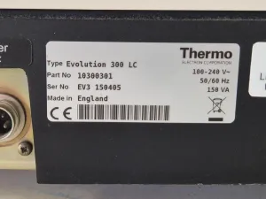 Thermo Scientific Evolution 300 Double-Beam UV-Visible Spectrophotometer, 11 of 12