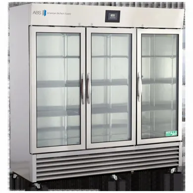 American BioTech Supply ABT-HCPP-72G 72 Cu Ft Premier Stainless Steel Laboratory Refrigerator with Glass Door and Validation Features, Temperature-Controlled Processes