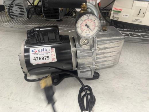 US Motors Laboratory Vacuum Pump Model C55JXKPK-5060 with Integrated Pressure Gauge-cover