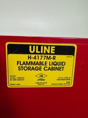 ULINE H-4177M-R 30-Gallon Flammable Liquid Storage Cabinet-cover