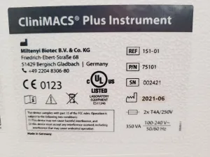 CliniMACS Plus Cell Sorting System, 24 of 25