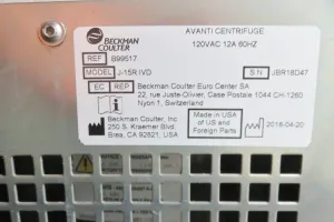Beckman Coulter Avanti J 15R Benchtop Refrigerated High-Speed Centrifuge, 13 of 15