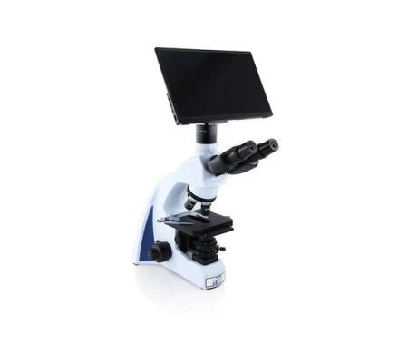LW Scientific i4 Infinity S-Plan Trinocular Microscope with BioVID 4K Camera and 13.3" Screen-cover