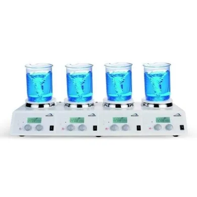 Scilogex SCI340-4 Digital Hotplate-Stirrer 4-Channel, ceramic plate, 110V, 50/60Hz, US Plug