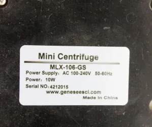 Genesee Scientific Mini Centrifuge MLX-106-GS Microcentrifuge 100-240V 5000RPM, 3 of 7