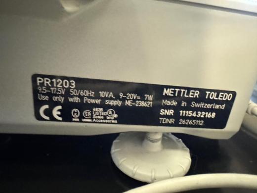 Mettler Toledo PR1203 Analytical Balance-cover