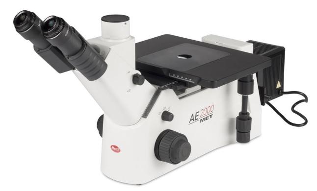 Motic AE2000MET Trinocular Inverted Industrial Microscope, 50W Illumination-cover