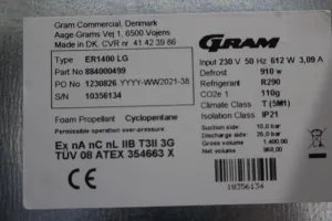 Gram BioPlus ER1400 Laboratory Refrigerator, 3 of 3