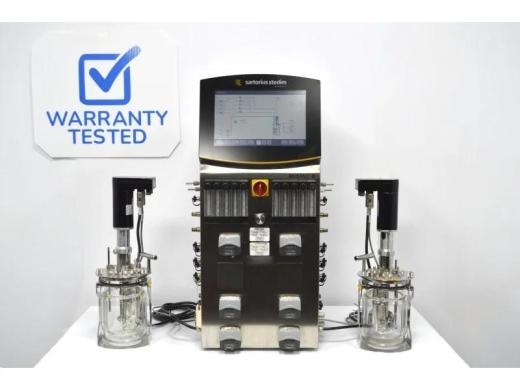 Sartorius Biostat B Twin Benchtop Bioreactor with 1 L Jacketed Autoclavable Glass Vessels for Cell Culture-cover