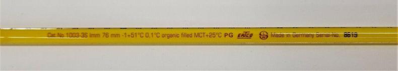 Ertco 1003-3S Fractional Degree Mercury Thermometer with Immersion Depth 76mm-cover
