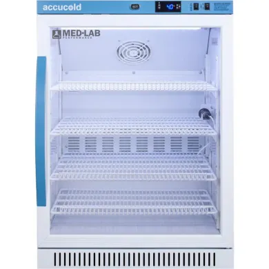 Accucold ARG6ML 6 Cu.Ft. ADA Height Glass Door Laboratory Refrigerator for Life Sciences