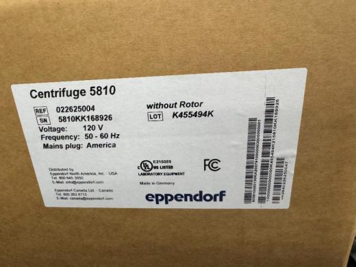 Eppendorf 5810 Benchtop Centrifuge Model 022625004, 120 V, Without Rotor-cover