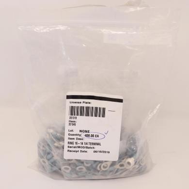 TE Connectivity 321045 PIDG Ring Tongue Terminal, 16-14 AWG, #1/4, 408 Pack-cover