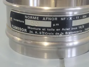 RETSCH 100x40mm Stainless Steel Test Sieve with 20 µm Aperture, 2 of 2