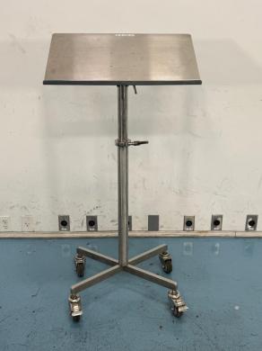 Stainless Steel Portable Laptop Desk with Adjustable Height and Tilt for Laboratory Use-cover