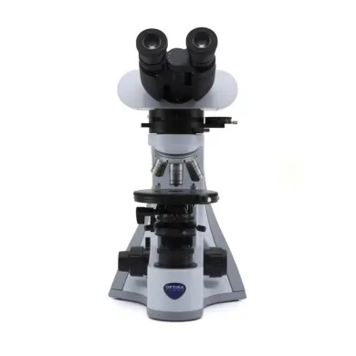 B-510 Trinocular Polarizing Microscope with Incident & Transmitted Koehler Illumination, 500x Magnification