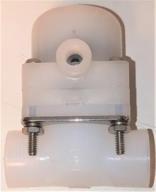 Fluoroware Fluoroplastics 202-1 Pneumatic Diaphragm Valve, 1/2" Orifice, 2-Way