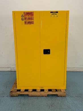 Uline H-2219M-Y Flammable Liquid Storage Cabinet for Laboratory Hazardous Material Storage-cover