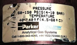 Parker Balston 64-10 Membrane Air Dryer with 72-130 PSIG In-Line Pressure Regulator, 9 of 11