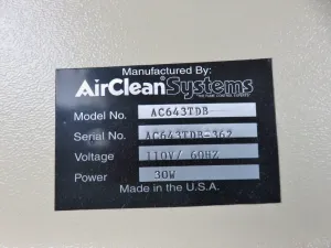 AirClean AC643TDB 600 PCR Workstation Dead Air Box with UV Sterilization, 11 of 11