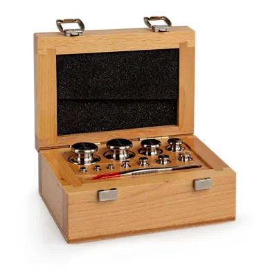 Radwag F2 Mass Standard - Knob Weights With Adjustment Chamber, Set (1 g - 100 g), Wooden Box