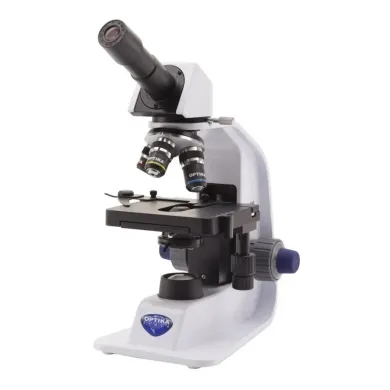 B-150 Monocular Brightfield Microscope with 600x Magnification and Mechanical Stage