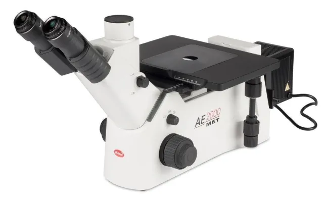 Motic AE2000MET Trinocular Inverted Industrial Microscope, 100W Illumination
