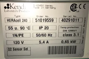 Heraeus HERAcell 240 CO2 Incubator (8.4 Cu-Ft), 9 of 21