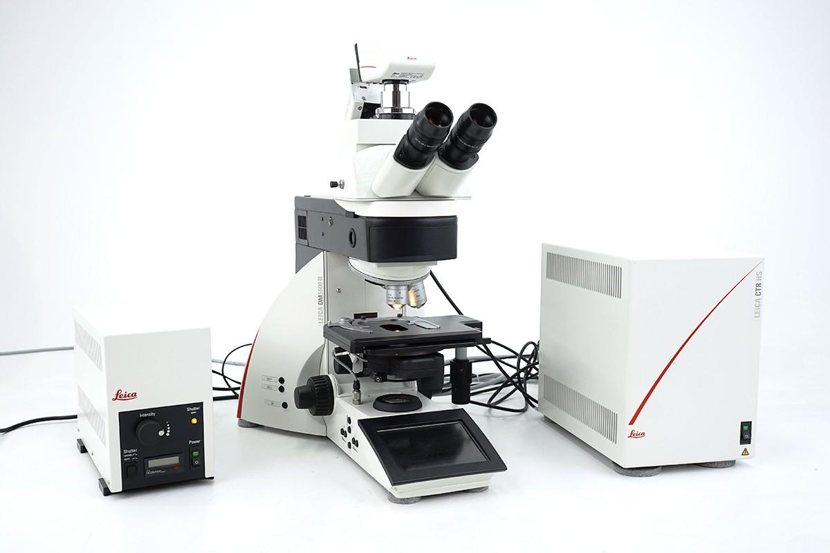 Leica DM5500 B Fluorescence Microscope with TX2, L5, A4 and 10x–63x Objectives