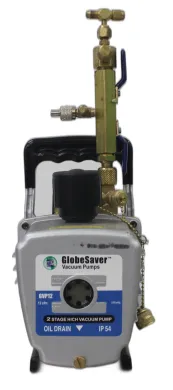 Globe Saver GVP12 Two-Stage 12 CFM Vacuum Pump with Gas Ballast and 1/2 HP Motor