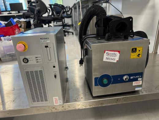 Keyence ML-G9300F CO2 Laser Marker with Purex Fume Extractor for Industrial and Laboratory Use-cover