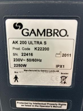 Gambro AK-200 Ultra S Hemodialysis Machine with Integrated Safety Systems-cover