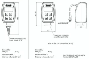 VACUUBRAND VACUU-VIEW Extended Vacuum Gauge, 2 of 2