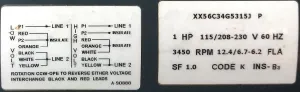 Marathon KQJ 56C34G5315J 1HP Single-Phase Hazardous Location Motor, 5 of 7