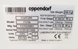 Eppendorf CryoCube F570h Ultra-Low Temperature Freezer, 17 of 19