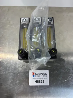 Omega Engineering FLDA3221ST Set of 3 Precision Flow Meters with Syringe Rack